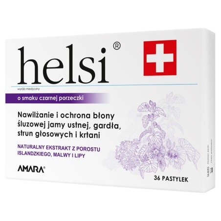 Helsi Medical product Pastilles aromatisées au cassis 32,4 g (36 pièces)