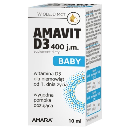 Amavit D3 Baby 400 j.m. Suplement diety 10 ml