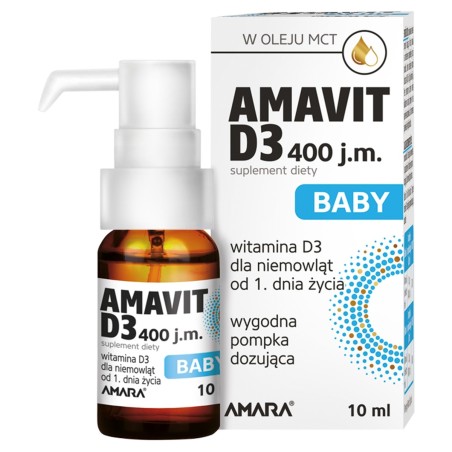 Amavit D3 Baby 400 j.m. Suplement diety 10 ml