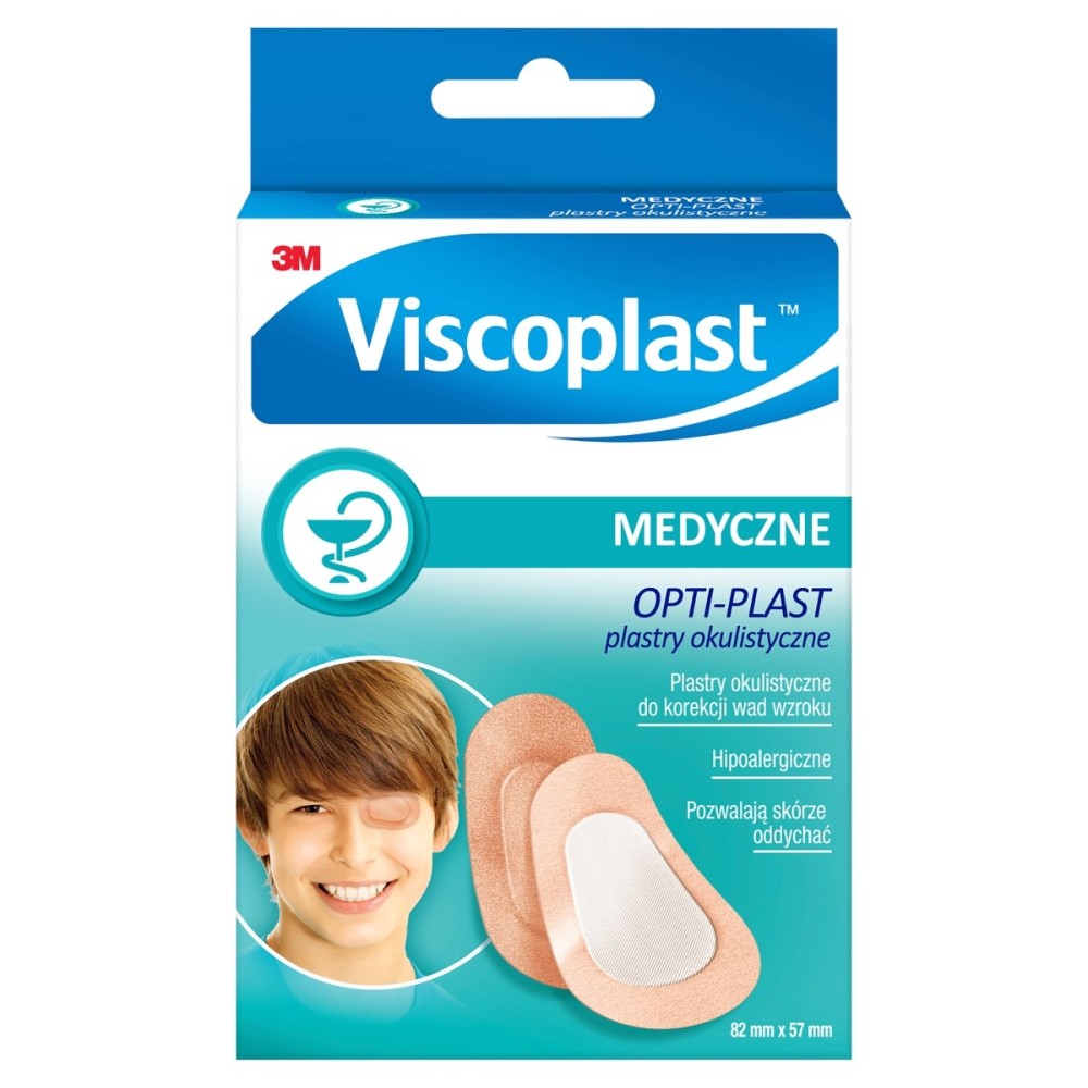 Viscoplast Opti-Plast Ophthalmic patches 82 mm x 57 mm 10 pieces