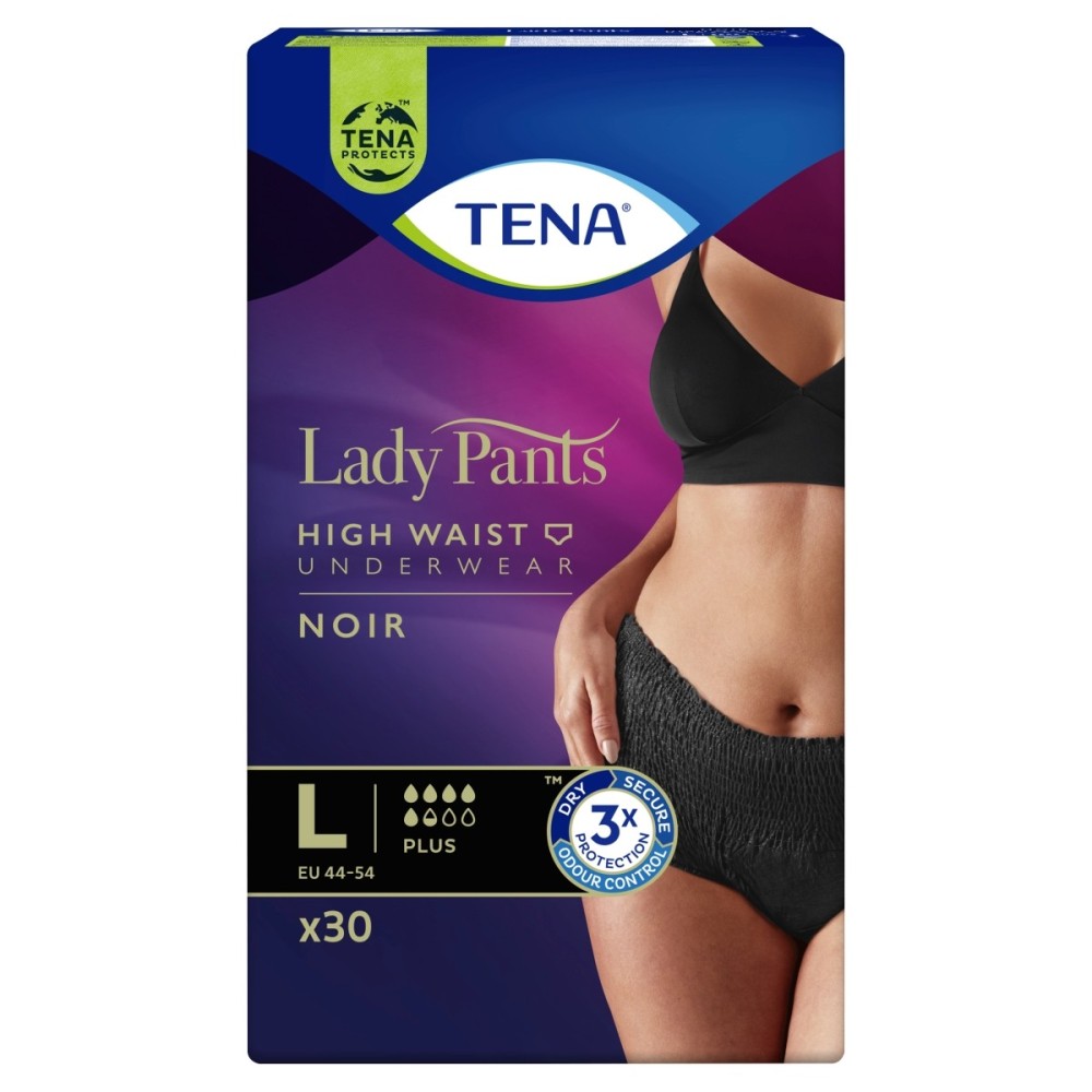 TENA Lady Pants Noir Plus Absorbent underwear for women L 30 pieces