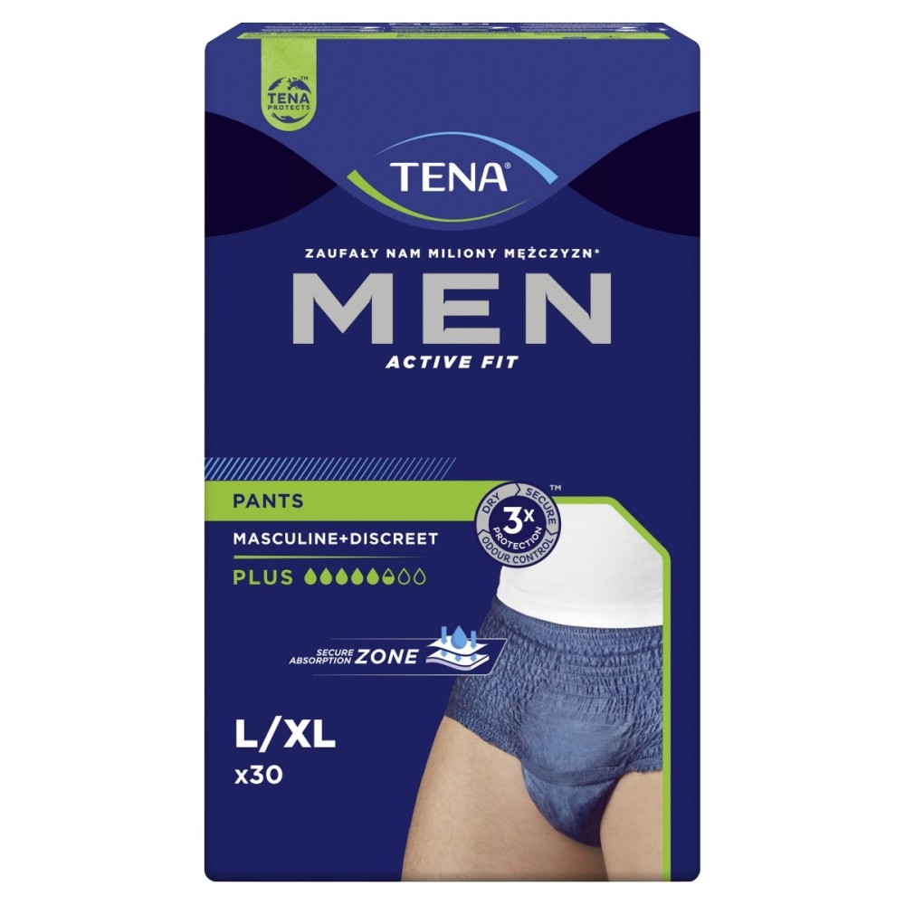 TENA Men Pants Plus Men's absorbent underwear L/XL 30 pieces