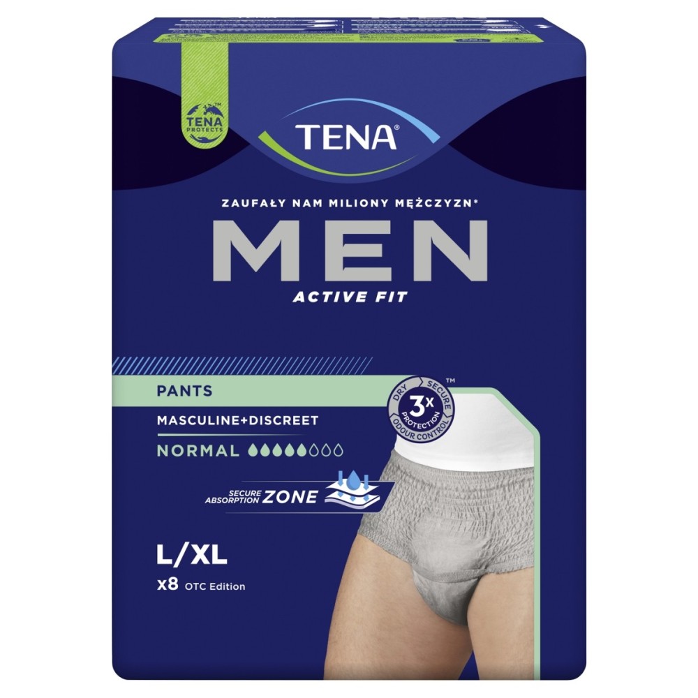 TENA Men Pants Normal Men's absorbent underwear L/XL 8 pieces