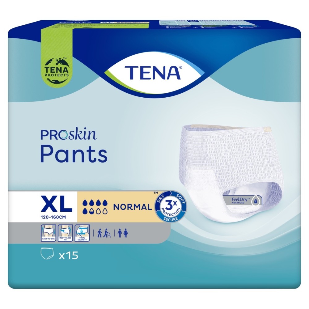 TENA ProSkin Pants Normal Dispositivo médico bragas absorbentes XL 15 piezas