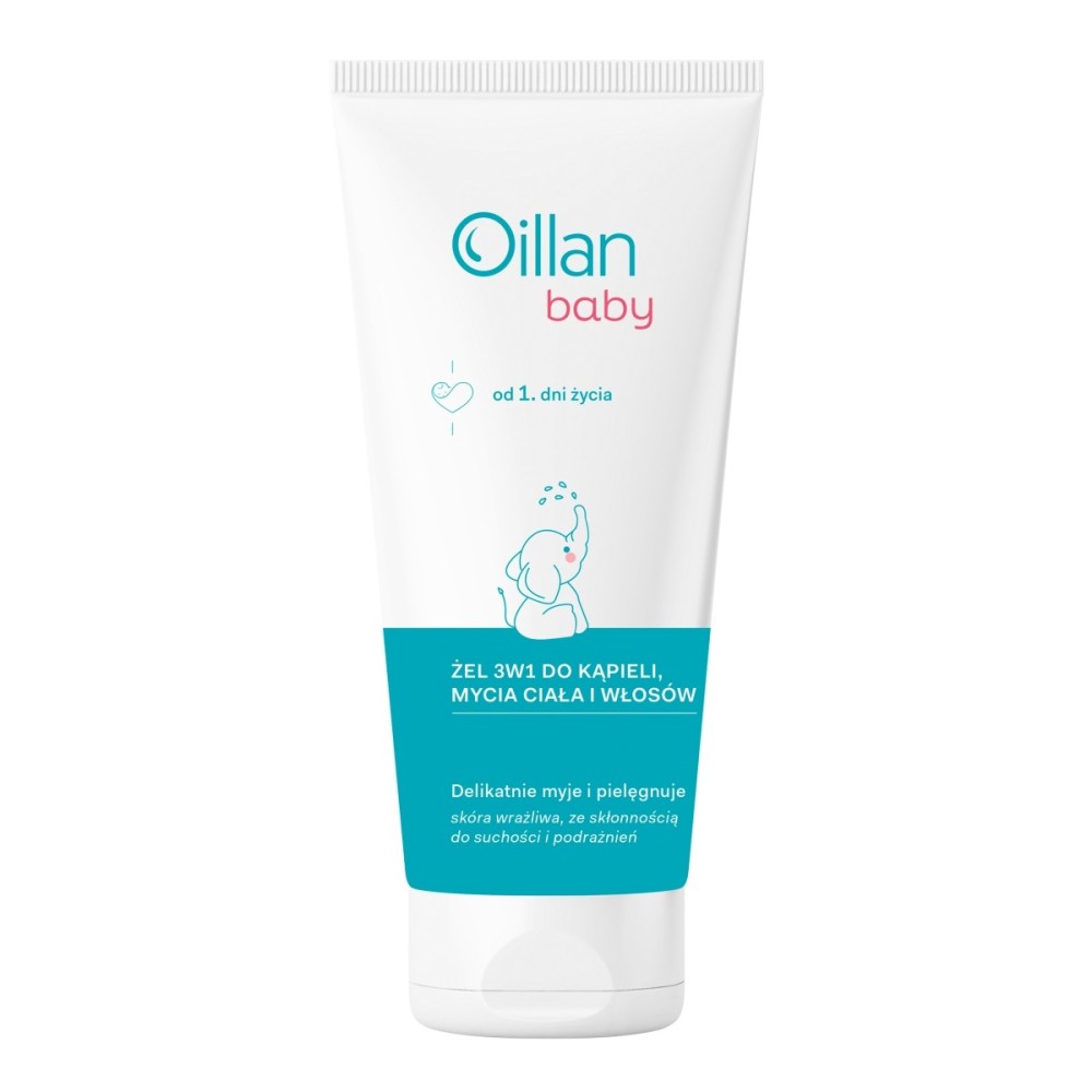 Oillan Baby Gel 3v1 na koupání, mytí těla a vlasů 200 ml