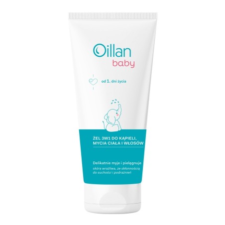 Oillan Baby Gel 3in1 per il bagno, il lavaggio del corpo e dei capelli 200 ml