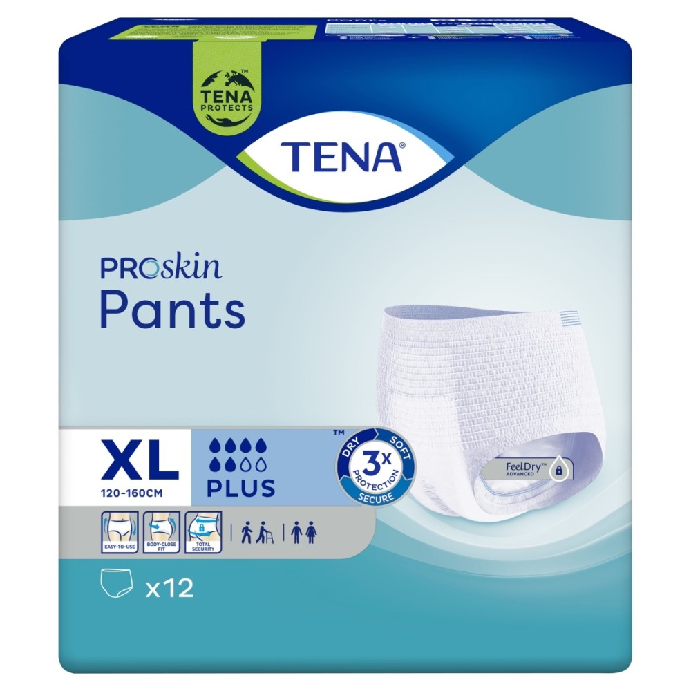 TENA ProSkin Pants Plus Braguitas absorbentes XL 12 piezas