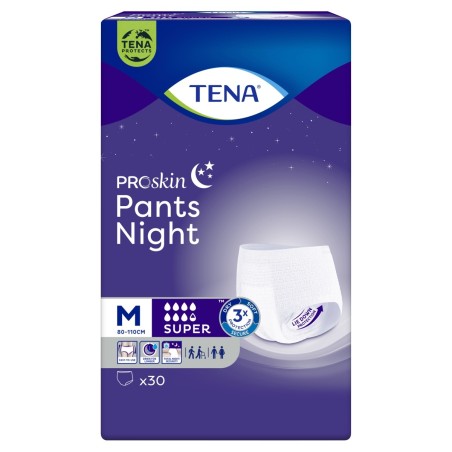 TENA ProSkin Pants Night Super Majtki chłonne M 30 sztuk