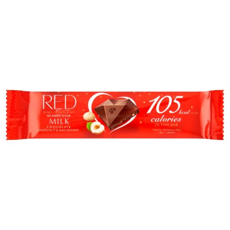 Red Delight Milk chocolate with hazelnuts and macadamia nuts 26 g