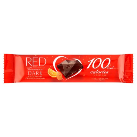 Chocolat Red Delight aux amandes et écorces d'orange 26 g