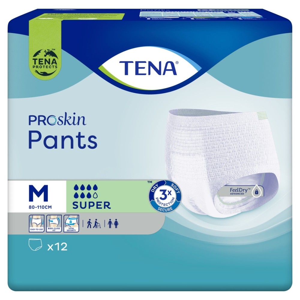 Kalhotky TENA ProSkin Pants Super Absorbent M 12 kusů