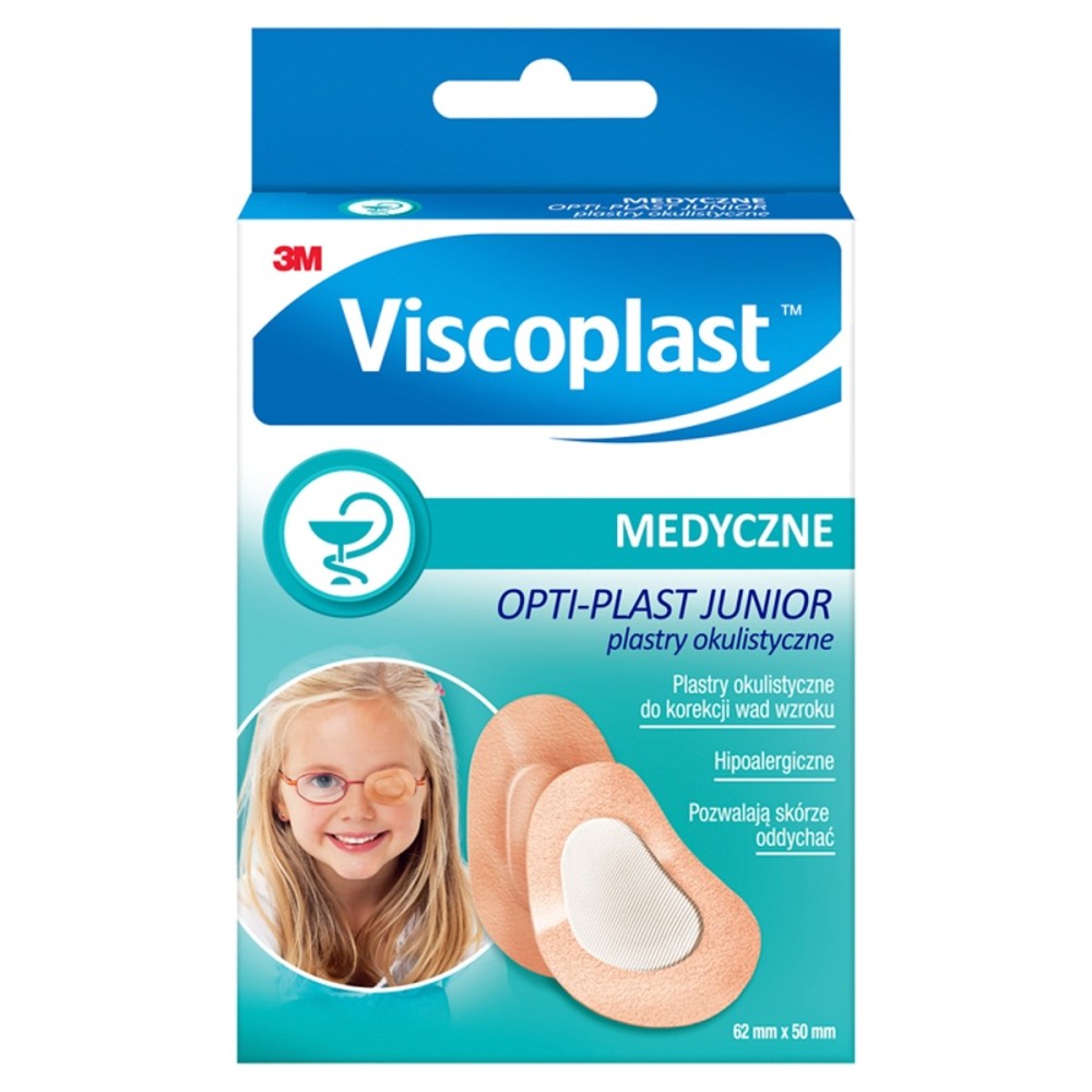 Viscoplast Opti-Plast Junior Ophthalmic patches 82 mm x 57 mm 10 pieces