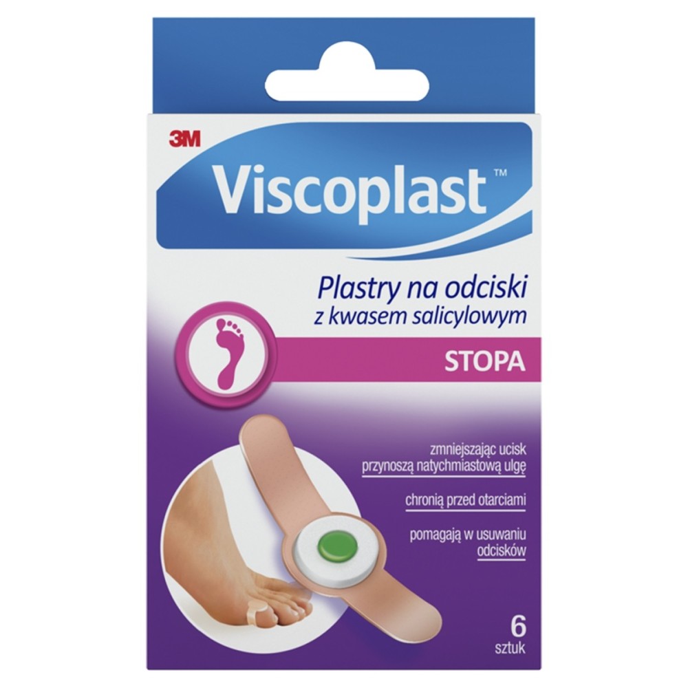Viscoplast Corn plasters with salicylic acid 70 mm x 12.5 mm 6 pieces