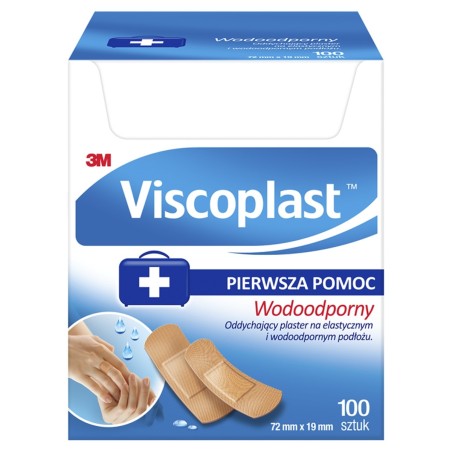 Viscoplast Set of waterproof plasters 72 mm x 19 mm 100 pieces