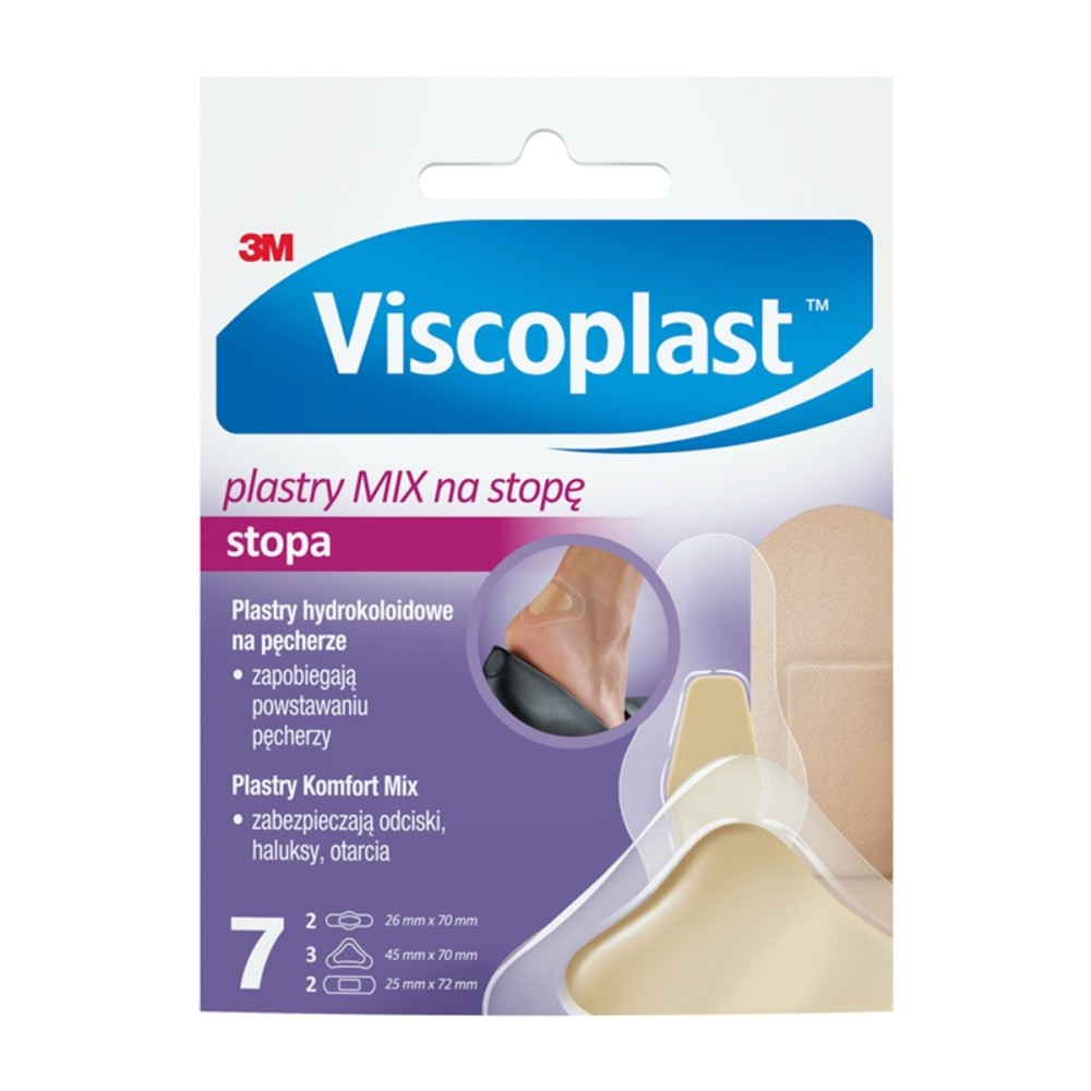 Viscoplast Set of mix plasters for the foot, 3 sizes, 7 pieces