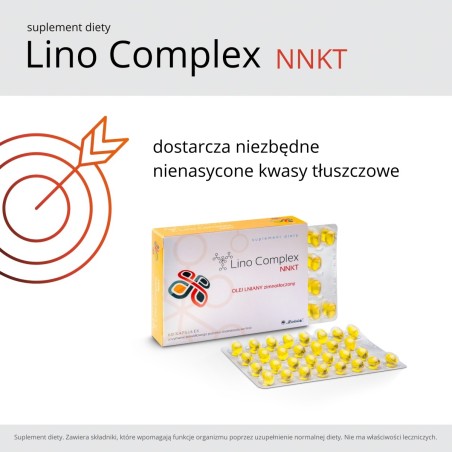 Lino Complex NNKT Suplement diety olej lniany zimnotłoczony 60 sztuk
