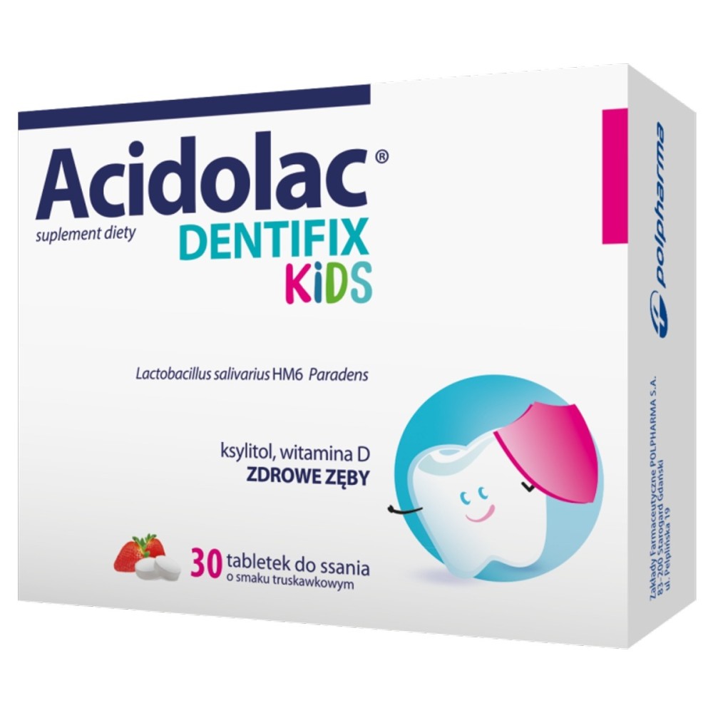 Acidolac Dentifix Kids x 30 tabl. do ssania