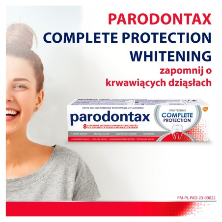 Parodontax Whitening Complete Protection Medizinprodukt-Zahnpasta mit Fluorid 75 ml