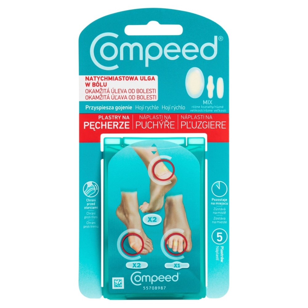 Compeed Medical device, blister patches, mix of 5 pieces
