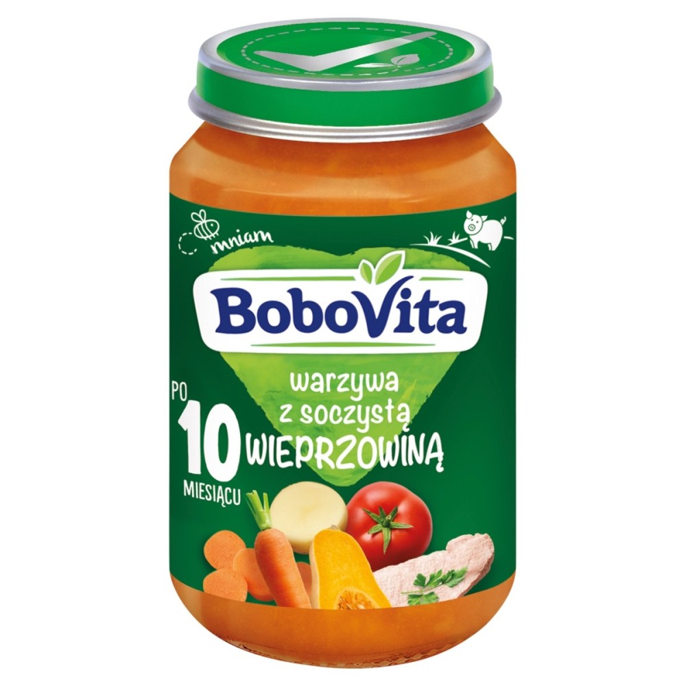BoboVita Zelenina se šťavnatým vepřovým masem po 10 měsících 190 g