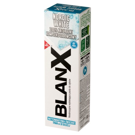 BlanX Nordic White Nicht scheuernde, aufhellende Zahnpasta 75 ml