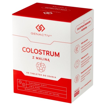 Genactiv Dietary supplement colostrum with raspberry 60 g (60 pieces)