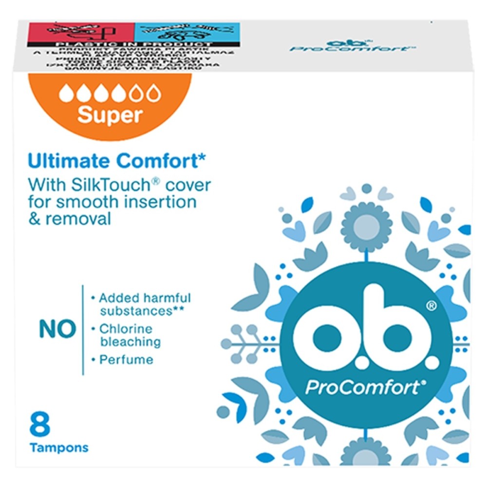 O.B. ProComfort Super Tampons 8 pieces