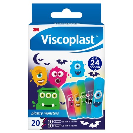 Viscoplast Monsters Plasters 2 sizes 20 pieces
