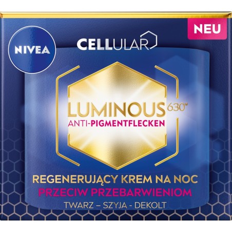 Nivea Cellular Luminous630 Crema DE NOCHE Contra la Decoloración 50 ml