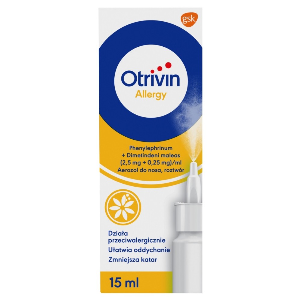 Otrivin Allergy 2,5 mg + 0,25 mg Aerosol nasal 15 ml