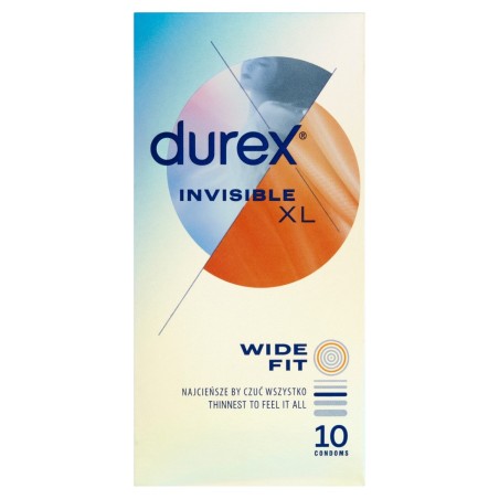 Durex Invisible XL Préservatifs 10 pièces