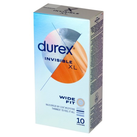 Durex Invisible XL kondomy 10 kusů