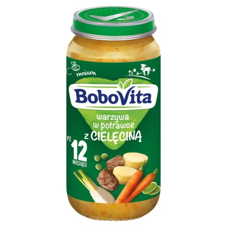 BoboVita Vegetables in a stew with veal after 12 months 250 g