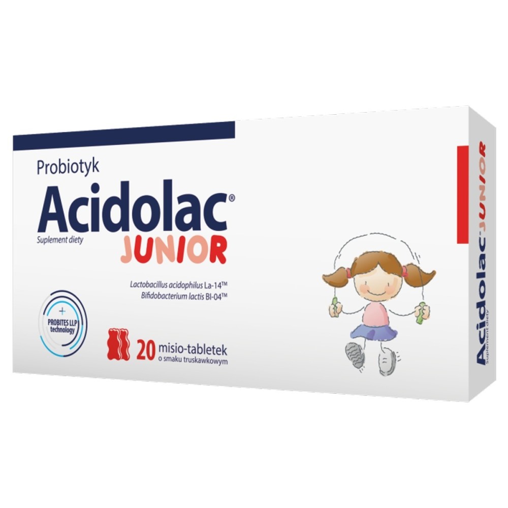 Acidolac Junior (Erdbeere) x 20 Tabletten.