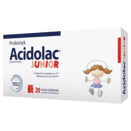 Acidolac Junior (strawberry) x 20 tablets.