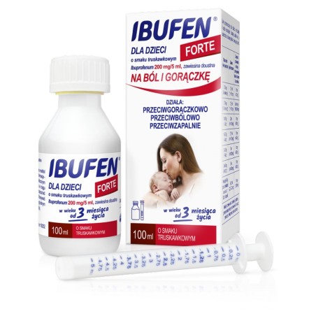 Ibufen dla dzieci Forte o smaku trusk zaw doustna 200mg/ 5ml opak 100 ml