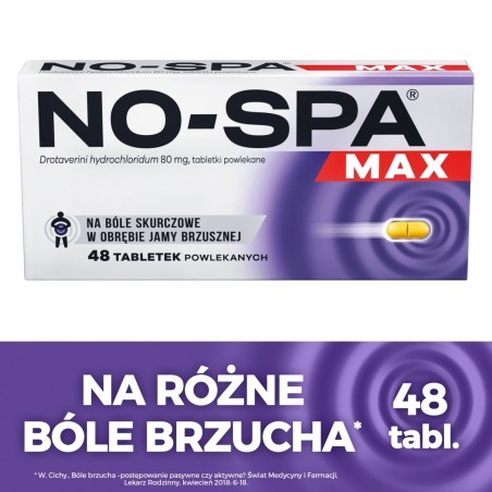 Sanofi No-Spa Max 80 mg Comprimidos recubiertos con película 48 piezas