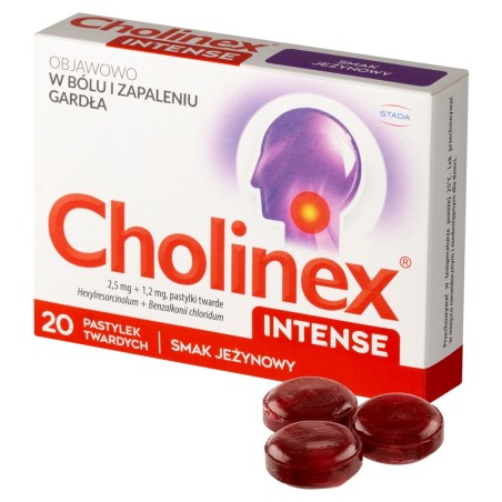 Cholinex Intense 2.5 mg + 1.2 mg Blackberry flavor lozenges 20 pieces