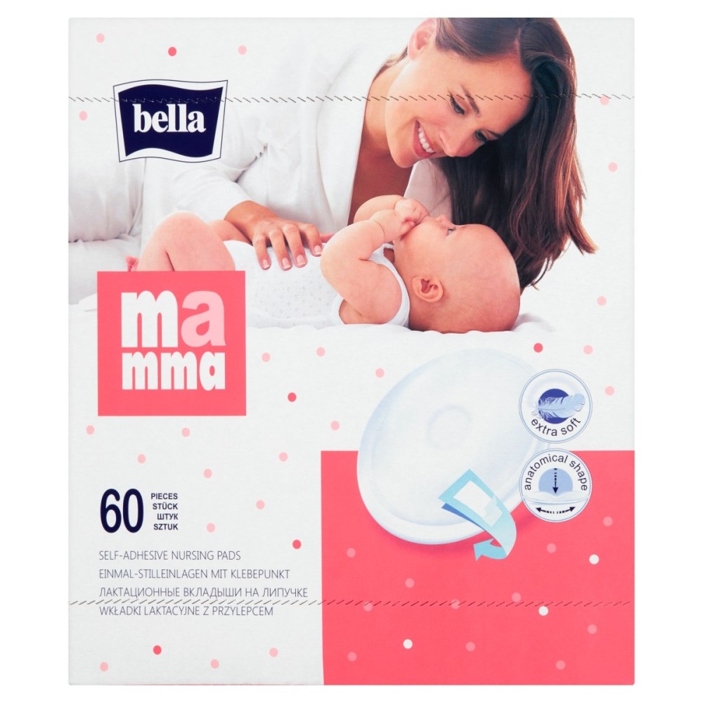Bella Mamma Discos de lactancia con adhesivo, 60 piezas