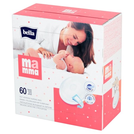 Bella Mamma Discos de lactancia con adhesivo, 60 piezas