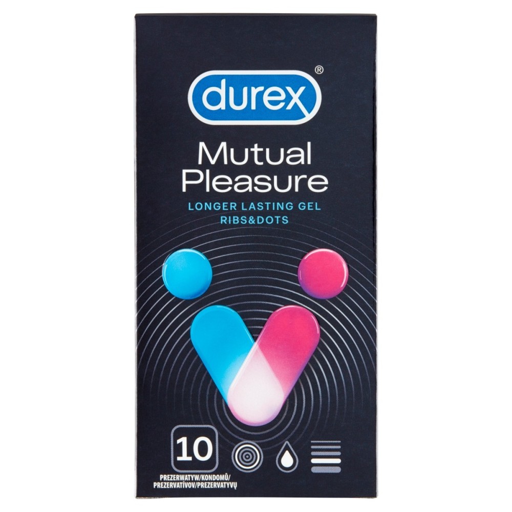 Durex Preservativos Placer Mutuo 10 piezas
