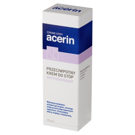 Acerin Antiperspirant crème pour les pieds anti-transpirant 75 ml