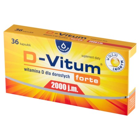 Oleofarm D-Vitum Forte 2000 IU Dietary supplement 9 g (36 pieces)