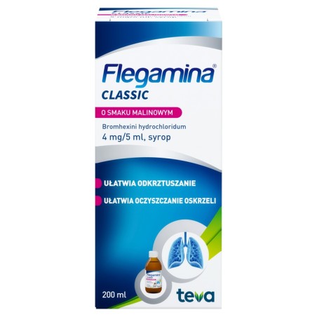 Flegamina Classic Sirop expectorant aromatisé à la framboise 200 ml
