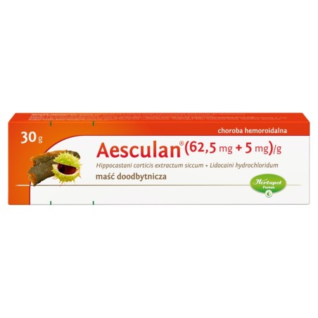 Aesculan 62,5 mg + 5 mg Pommade rectale 30 g