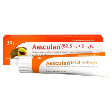Aesculan 62.5 mg + 5 mg Rectal ointment 30 g