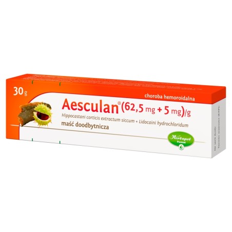 Aesculan 62.5 mg + 5 mg Rectal ointment 30 g