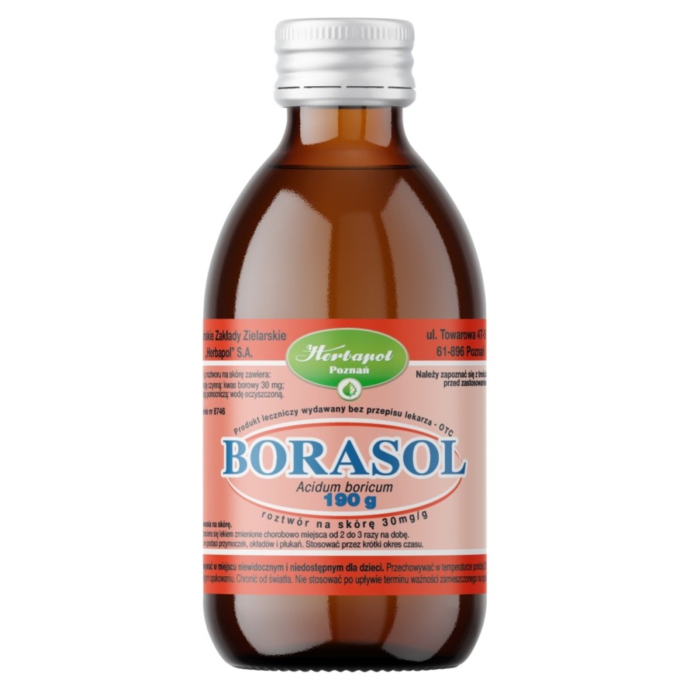 Borasol 30 mg/g Soluzione cutanea 190 g