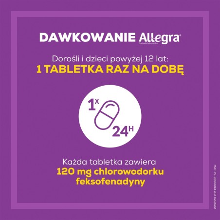 Allegra Tabletek powlekanych Lek przeciwalergiczny