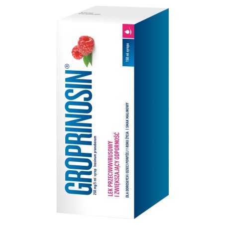 Groprinosin 250 mg/5 ml Sirup s příchutí maliny 150 ml